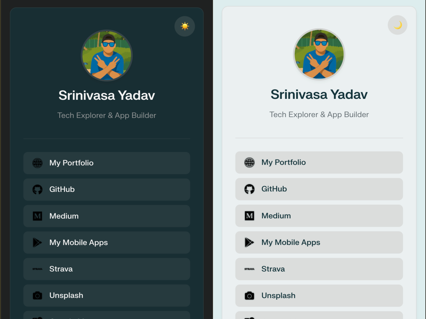 Link in bio project screenshot